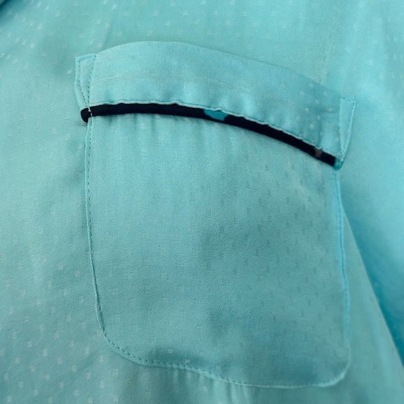 Van Winkle & Co.Blue Pajama Set with Notched Lapel and Short Sleeves (734) - Picture 6 of 15